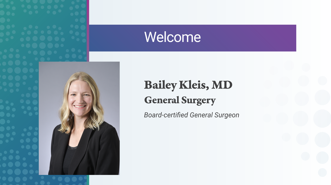 Centerpoint Health Welcomes General Surgeon Dr. Bailey Kleis to Winchester